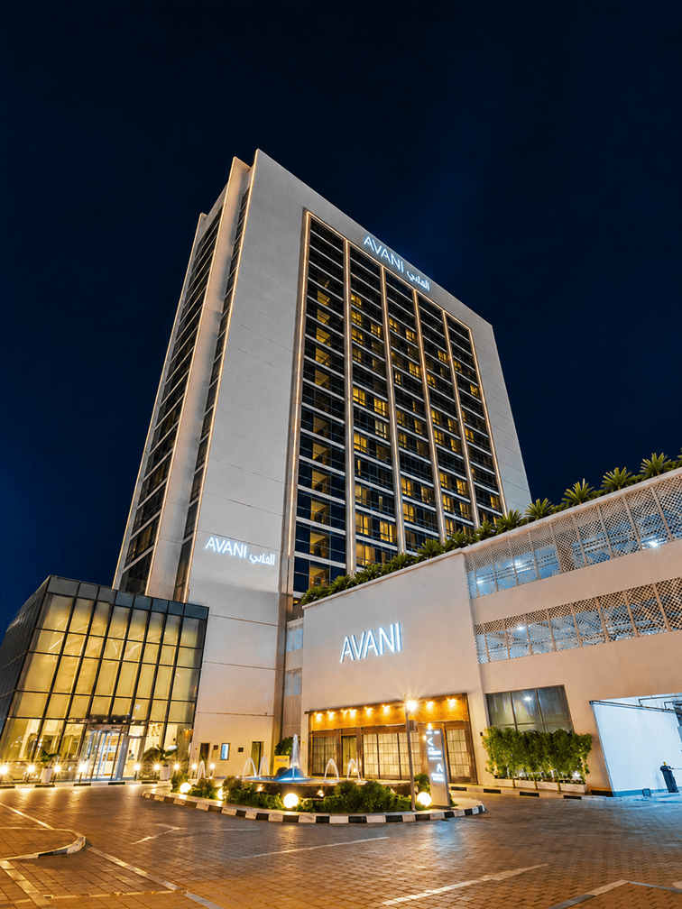Avani Ibn Battuta Dubai Hotel Exterior View Metro Link Night Time
