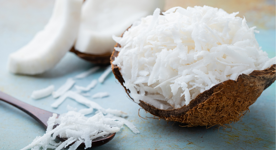 Freshly grated coconut used in Maldivian cuisine