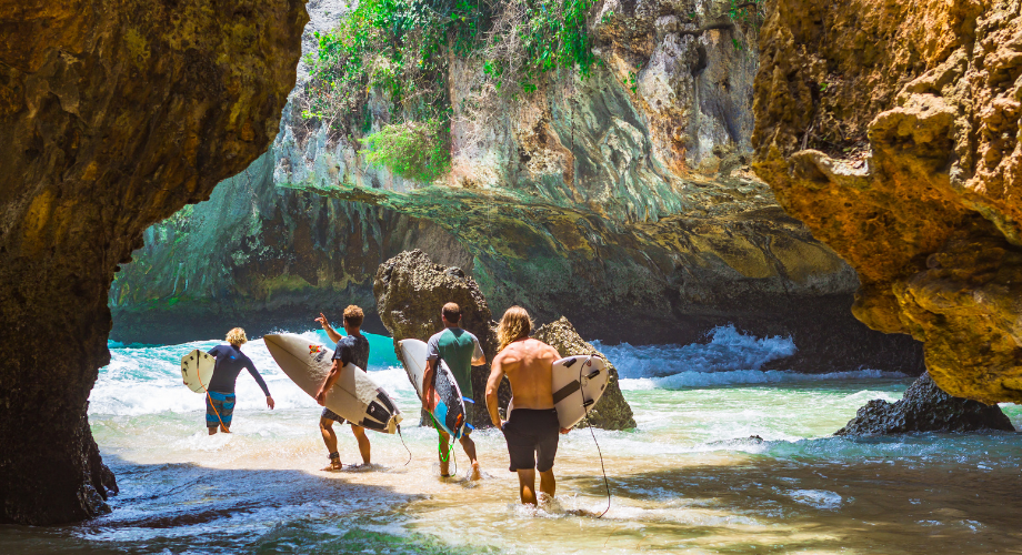 Uluwatu Beach is one of the best surf beaches in Bali