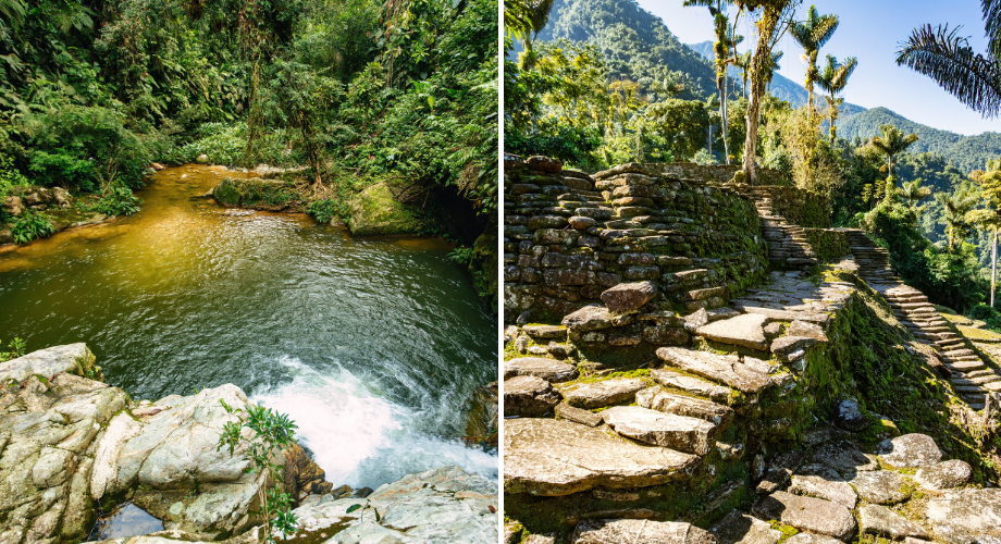 jungle canopy and misty valleys near Santa Marta
