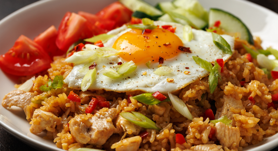 Golden-hued perfection: nasi goreng 